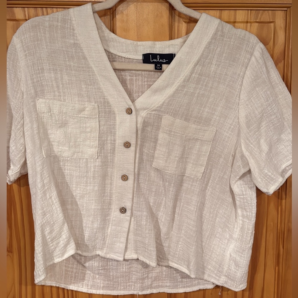 Lulu's Cream Button-Down Women's Shirt